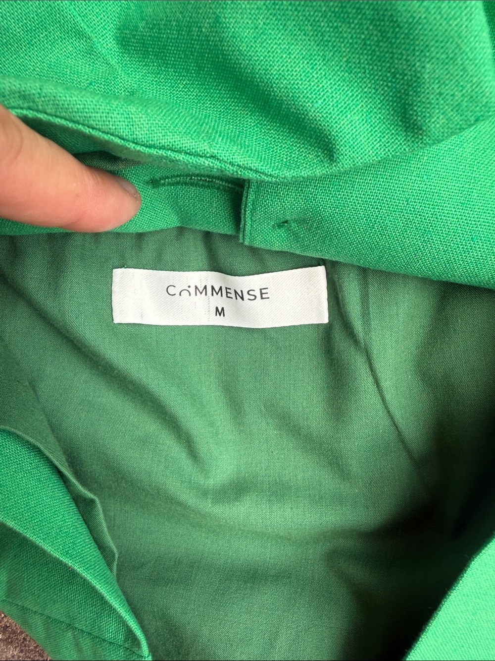 Commense Emerald Green Halter Vest with Gold Buttons - Picture 3 of 5